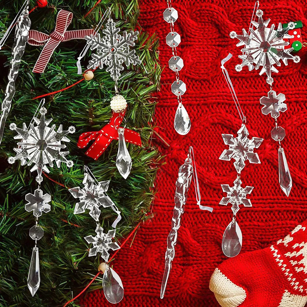 10Pcs Crystal Christmas Tree Ornaments