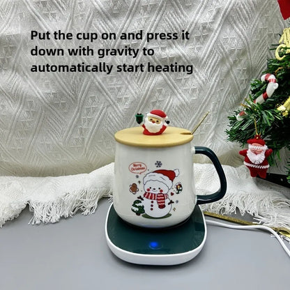 Hot-selling Christmas gifts: Warm cups, covered spoons, souvenir mugs, Christmas ceramic cups