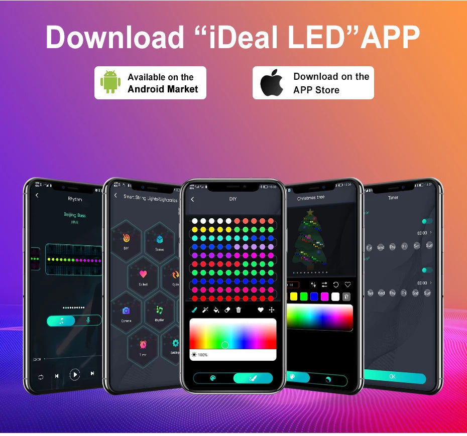 50M 20M 10M 5M 1M Christmas Lights LED Fairy String Light USB Smart Bluetooth Curtain Lights Garland for Home Party Decoration