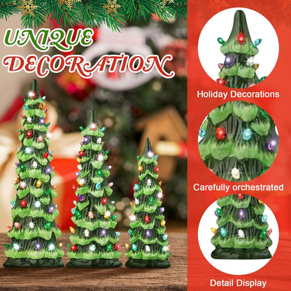 Christmas Tree Desktop Ornament Resin Decorative Home For Living Room Holiday Tabletop Display Festive Centerpiece