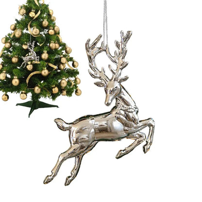 Christmas Ornaments Glossy Christmas Decoration Seasonal Pendants Charm For Home Winter Holiday Porch Window Front Door Tree