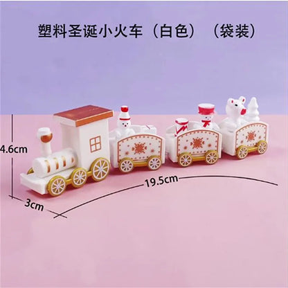 Christmas Wooden Train Merry Christmas Decorations for Home 2024 Xmas Tree Ornament  Navidad Noel Kids Gift Happy New Year 2025