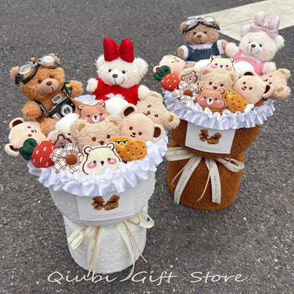 Birthday Gifts for Girlfriend - Cute Doll Bouquet Flowers, Lovely Surprise Present Idea for Her Special Day
