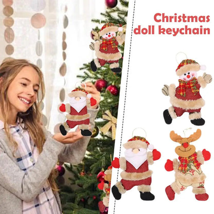 Christmas Tree Decorations, Plush Hanging Ornaments, Snowman Reindeer Bear Kids Room Window Pendants, Holiday Party Supplies