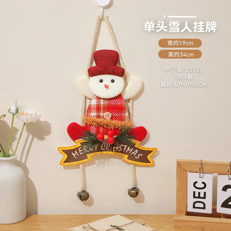 Christmas Cute Decorations Snowman Deer Christmas Tree Decorations Santa Claus Gifts Xmas Ornaments for New Year Party Supplies
