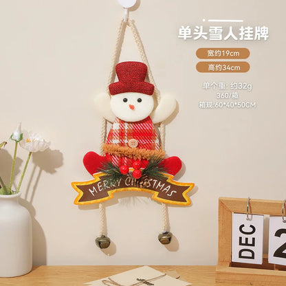 Christmas Cute Decorations Snowman Deer Christmas Tree Decorations Santa Claus Gifts Xmas Ornaments for New Year Party Supplies