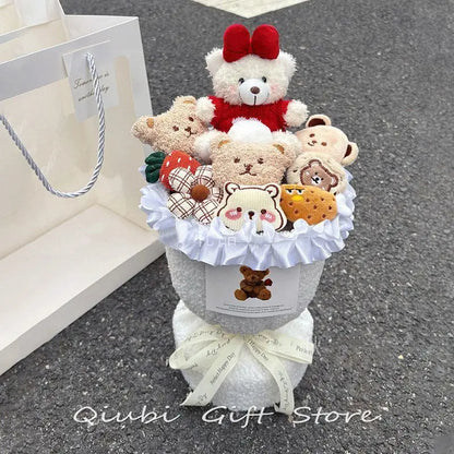 Birthday Gifts for Girlfriend - Cute Doll Bouquet Flowers, Lovely Surprise Present Idea for Her Special Day