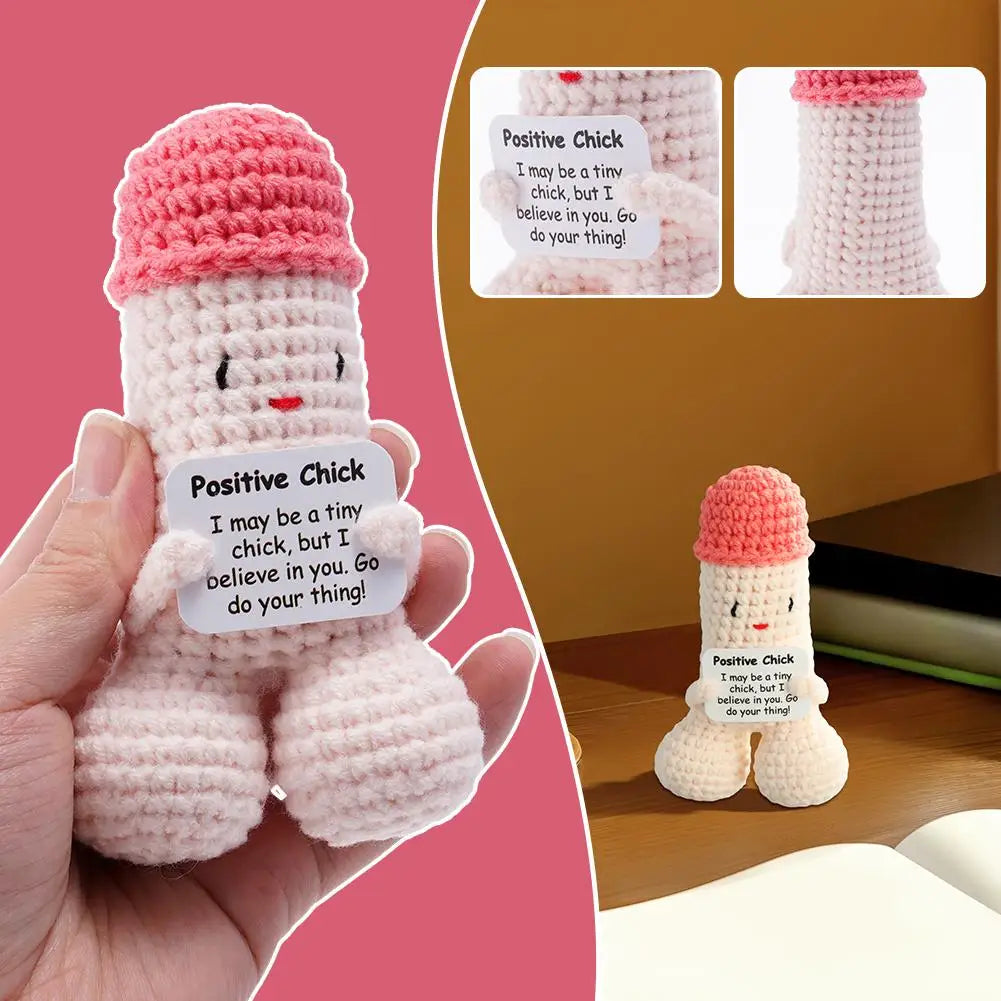 Gifts Mini Funny Handmade Emotional Doll Positive Energy Crochet Doll Decoration Gifts For Friends Boyfriend