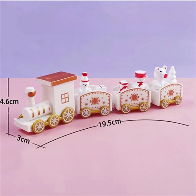 Christmas  Train Ornaments Mini Snowman Gingerbread Decors Train Kids Gifts Toys Christmas New Year Party Home Decorations