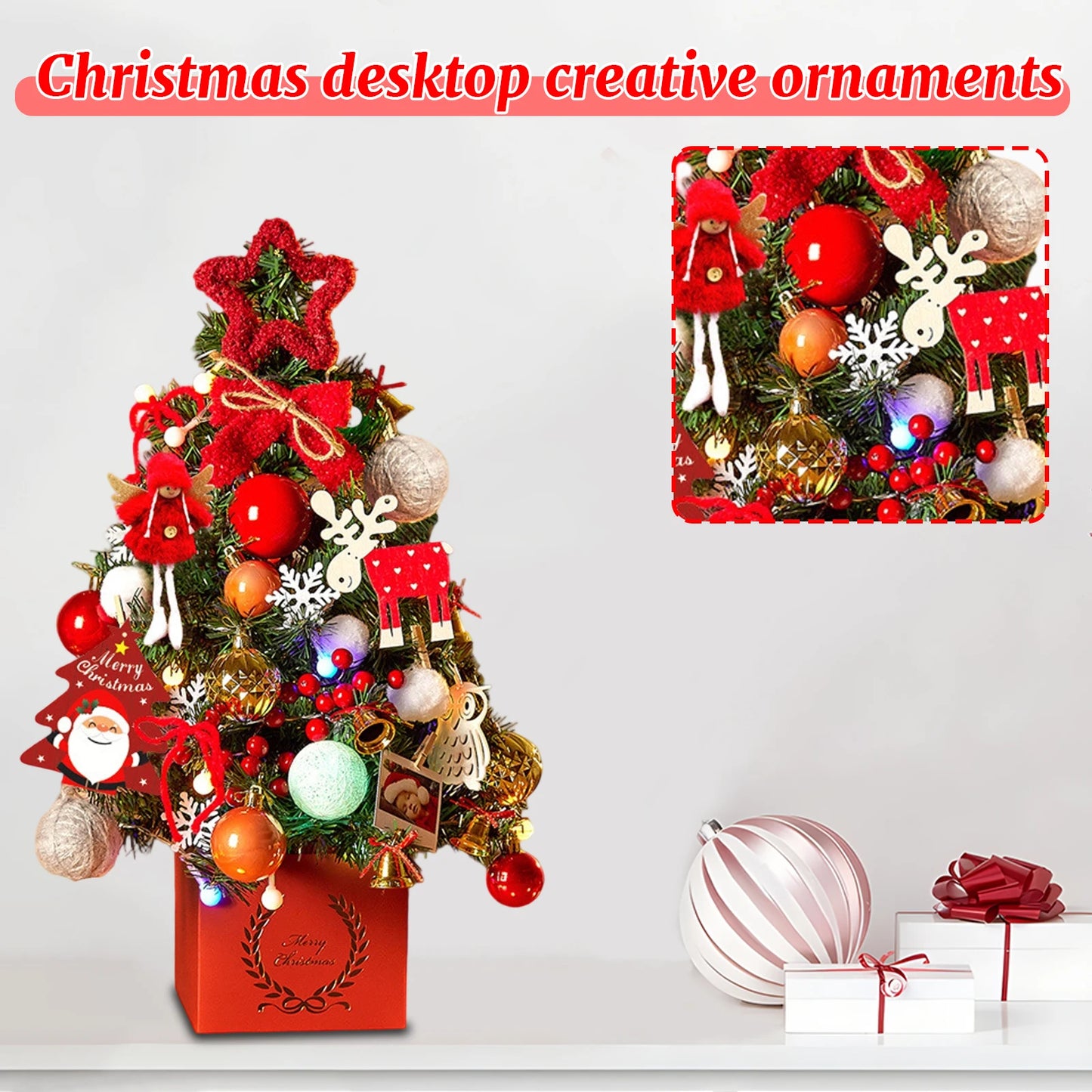 Christmas Decoration Christmas Tree Desktop Small Tree Ornaments New Year Navidad Gift Christmas Festival Party Supplies