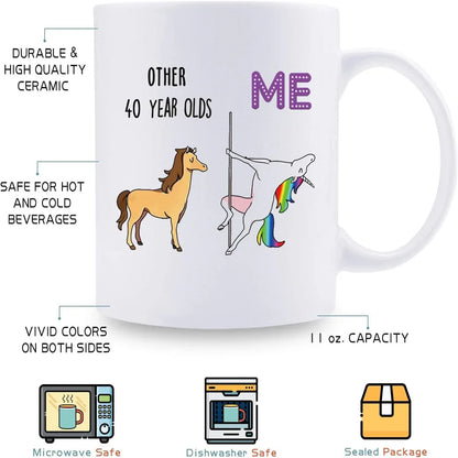 40th Birthday Gifts for Women,1984 Birthday Gifts for Women Funny Birthday Christmas Gifts Novelty Coffee Mugs 11 oz