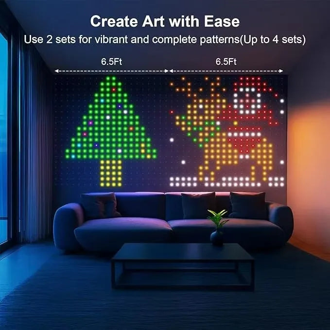 Christmas Lights Bluetooth Music App USB DC5V WS2812B Smart Led String Control RGBIC Curtain LED Addressable Party Decoration