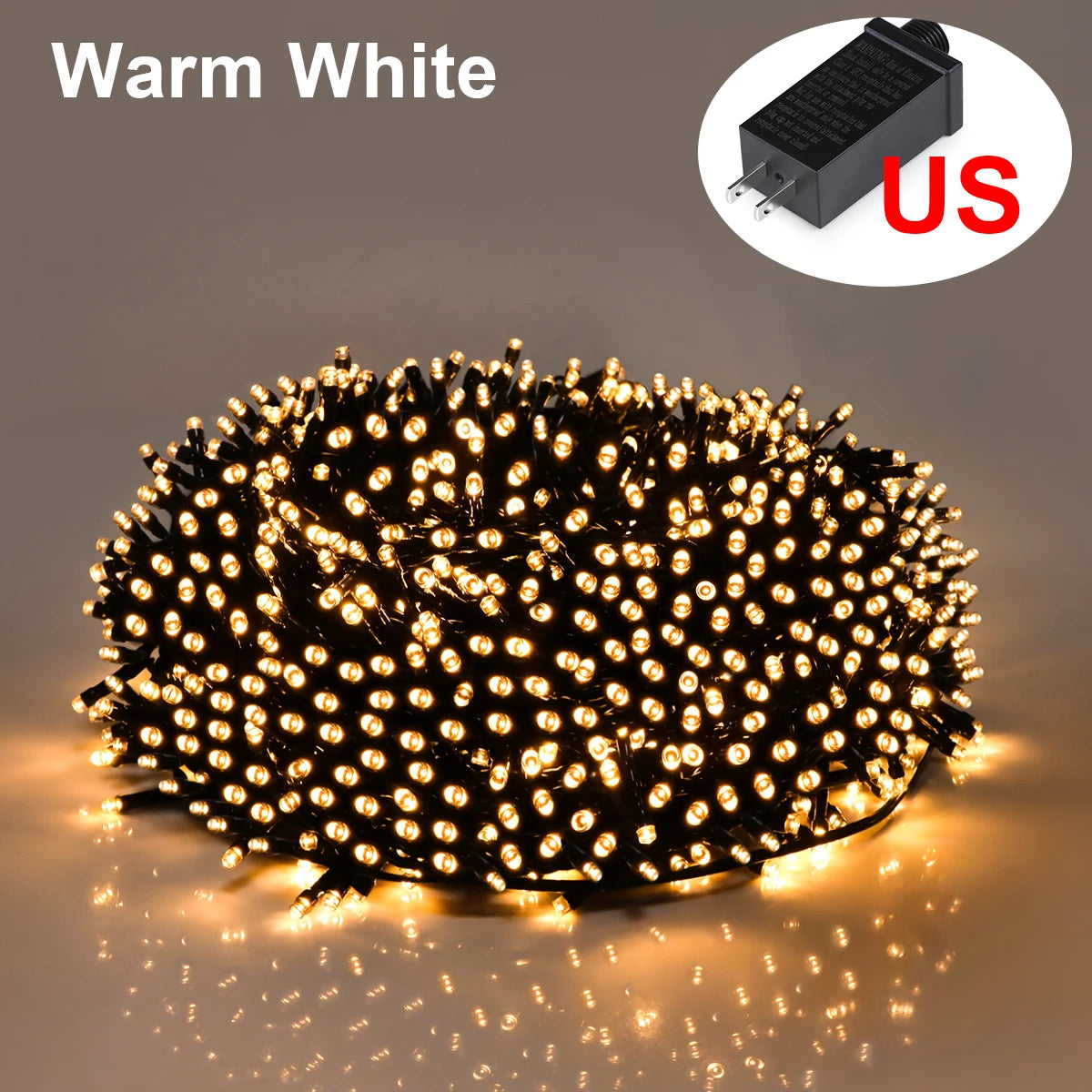 10M-100M Fairy Lights LED String Garland Christmas Light Waterproof Outdoor Indoor For Tree Street Wedding Party 2024 Decoration