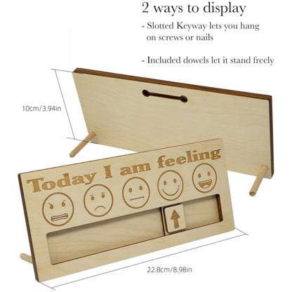 Emotions, Mood, Barometer, Personal Wooden Emotions, Cute Decorations, Christmas and Halloween Gifts, The Best Gifts for Friends