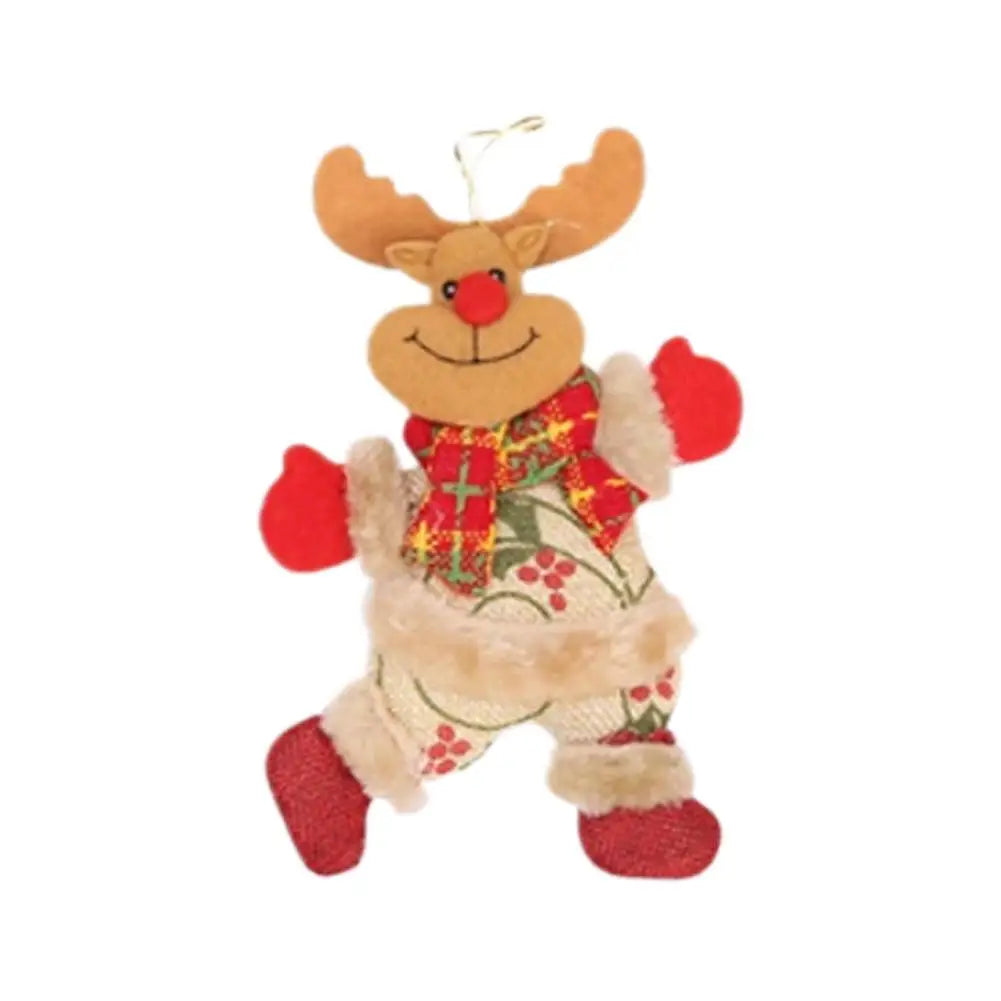 Christmas Tree Decorations, Plush Hanging Ornaments, Snowman Reindeer Bear Kids Room Window Pendants, Holiday Party Supplies