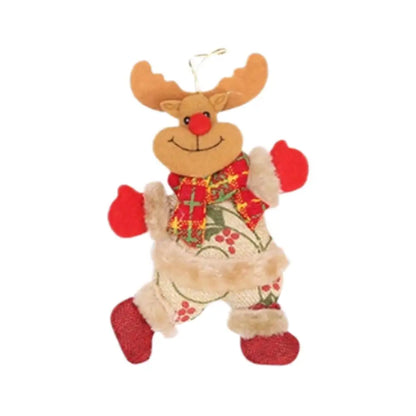 Christmas Tree Decorations, Plush Hanging Ornaments, Snowman Reindeer Bear Kids Room Window Pendants, Holiday Party Supplies