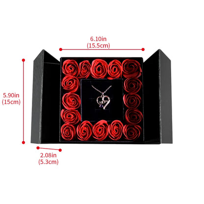 Gifts for Women Jewelry Pendant Necklace /w Soap Eternal Rose Gift Box Mother's Day Necklace Jewelry Wedding Anniversary Gifts