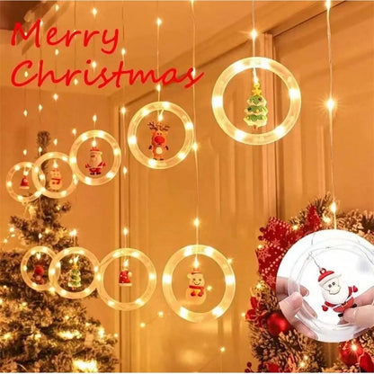 Christmas Led Decorative Lights Strip Star Curtain Lights Christmas Tree Lights String Festival Atmosphere Lights For Room Garde