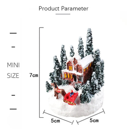 Christmas Decorations  LED Night Lights Luminous Micro Landscape House Children's Creative Gift Christmas New Year Ornaments