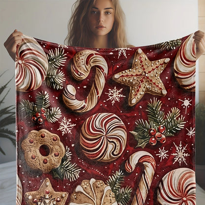Christmas Candyland Festive Blanket