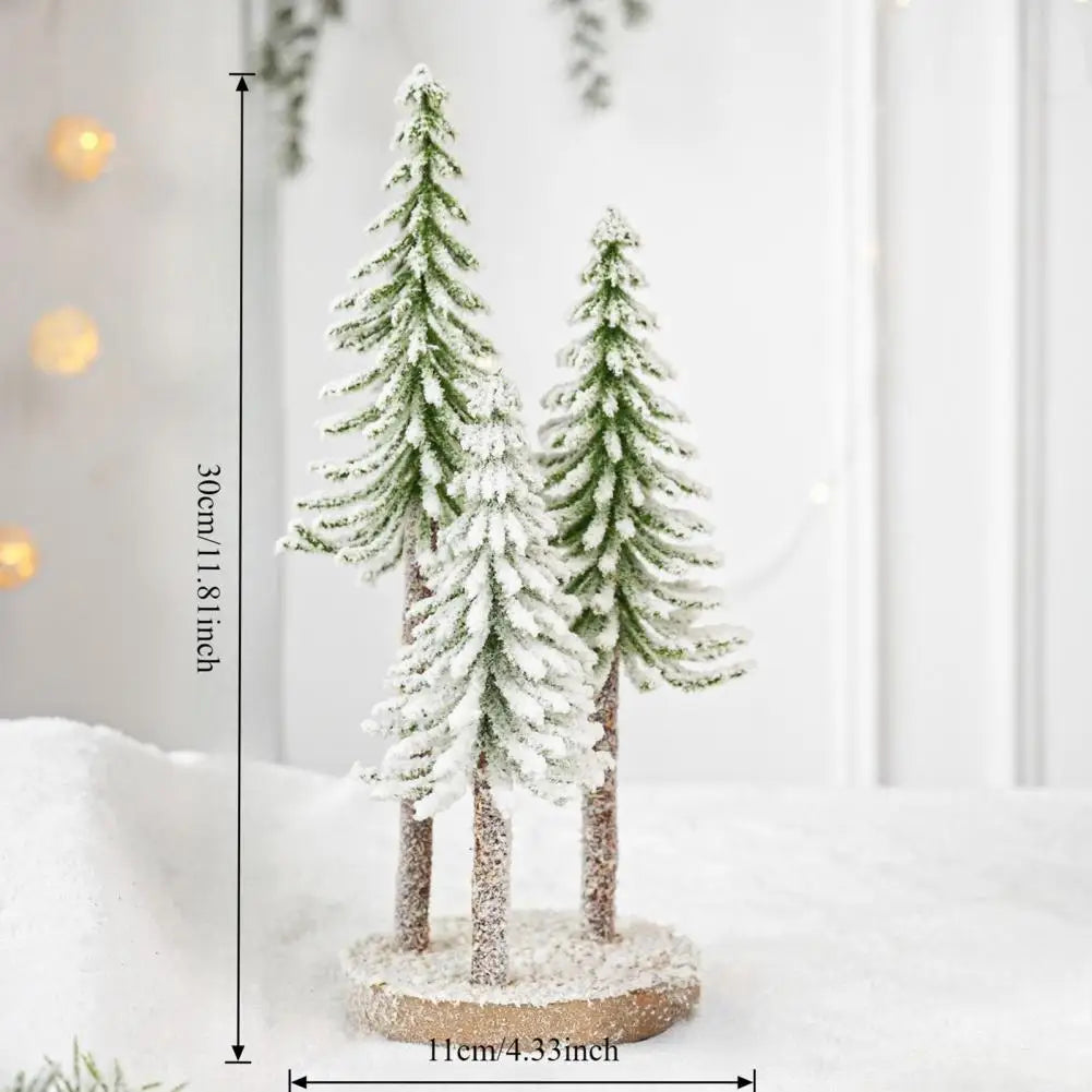 Christmas Tree Decoration Mini Christmas Tree Artificial Bottle Brush Trees with Snow Frost Flocked Pine for Winter Table Decor