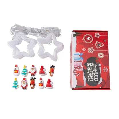 Christmas Led Decorative Lights Strip Star Curtain Lights Christmas Tree Lights String Festival Atmosphere Lights For Room Garde