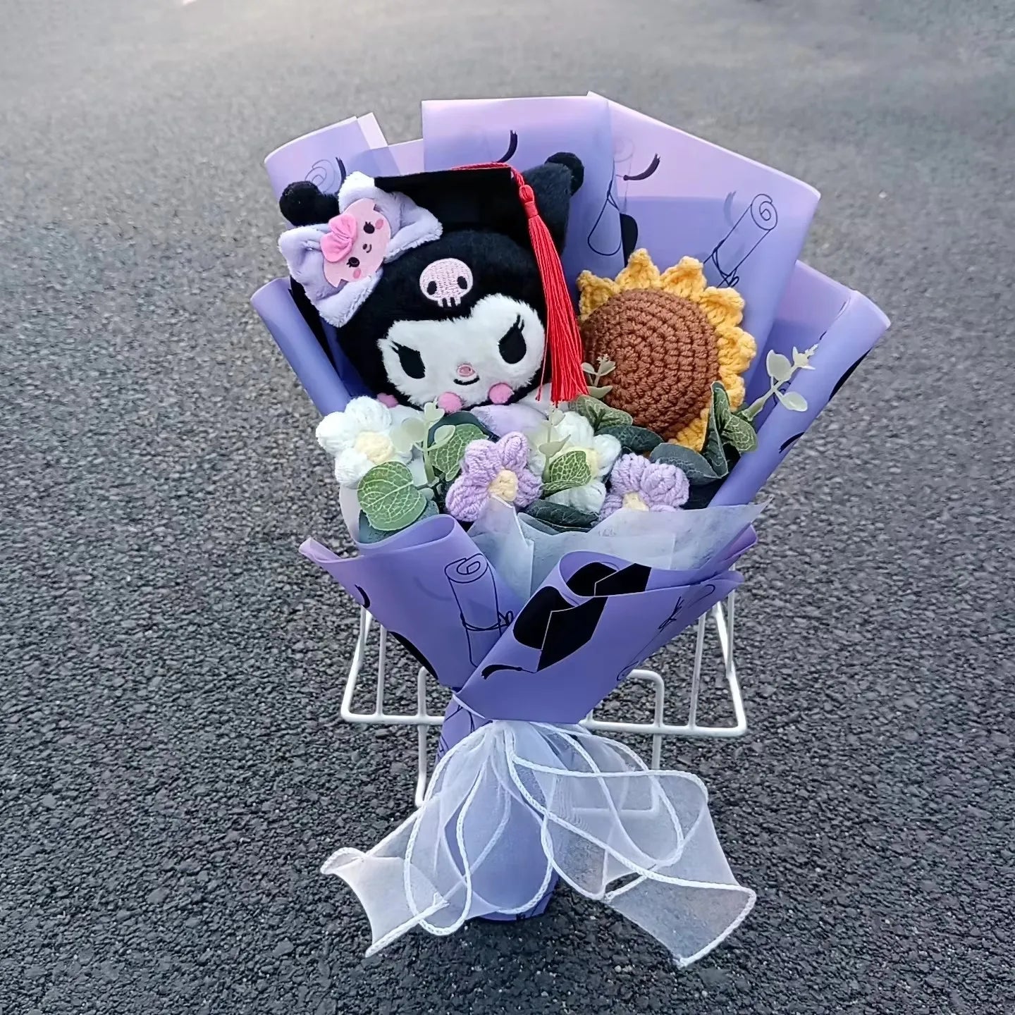 Graduation Gift Kuromi Hello Kitty Bouquet My Melody Cinnamoroll With Sunflower Christmas Valentine's Day Birthday Gift