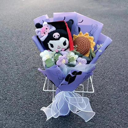 Graduation Gift Kuromi Hello Kitty Bouquet My Melody Cinnamoroll With Sunflower Christmas Valentine's Day Birthday Gift