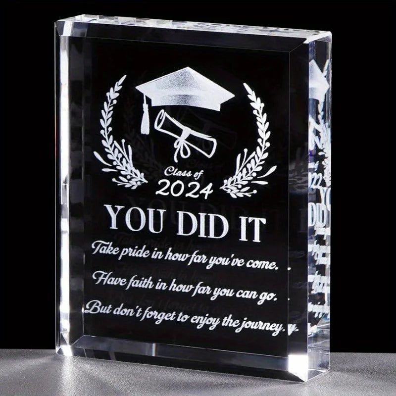 Graduation Gifts for Him/Her: Class of 2024 Inspirational Gifts, Acrylic Keepsake (College/High School/PhD/Master's)