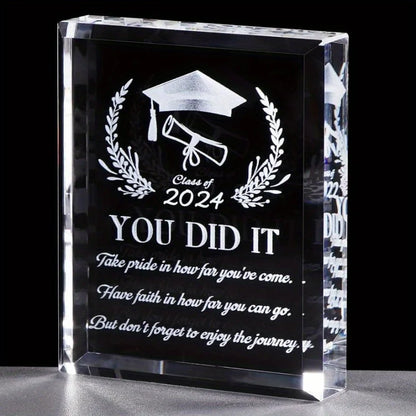 Graduation Gifts for Him/Her: Class of 2024 Inspirational Gifts, Acrylic Keepsake (College/High School/PhD/Master's)