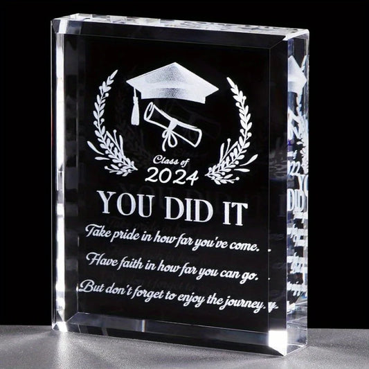 Graduation Gifts for Him/Her: Class of 2024 Inspirational Gifts, Acrylic Keepsake (College/High School/PhD/Master's)