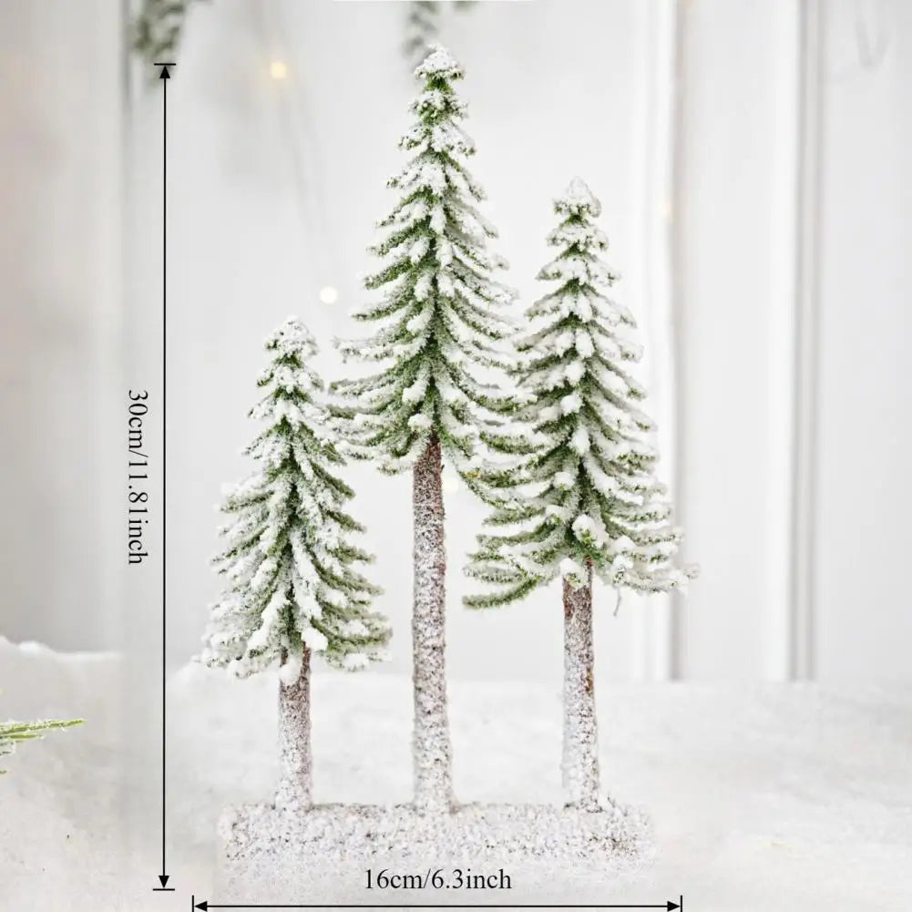 Christmas Tree Decoration Mini Christmas Tree Artificial Bottle Brush Trees with Snow Frost Flocked Pine for Winter Table Decor