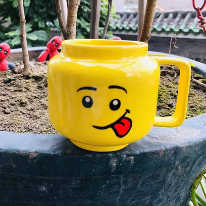 Party Favor Gifts Cute Cartoon Mug for Coffee Milk Tea Ceramic Cup Drinkware with Creative Impish Expression Pattern