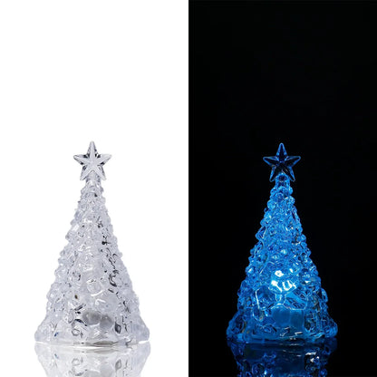 Christmas Tree With Lights Mini Christmas Trees With Led Lights Clear Crystal Table Tree Ornaments For Christmas Decorations
