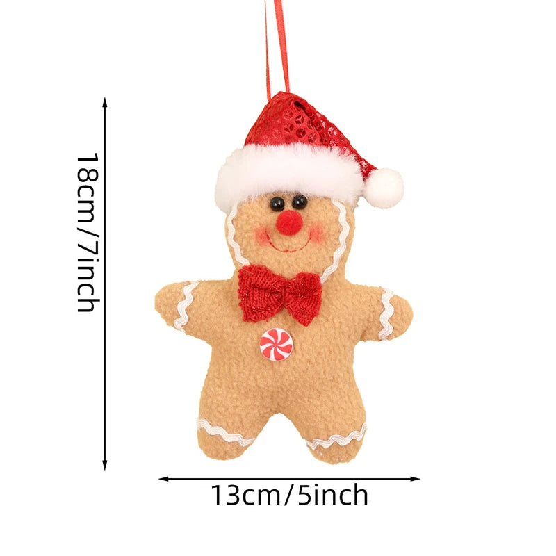 Christmas Tree Ornaments Xmas Decorative Hanging Ornaments Santa Reindeer Snowman For Holiday Party Decor Kids Gifts