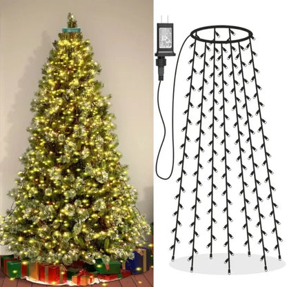 Christmas Tree Lights 8 Modes for 6ft-7ft Christmas Tree, Indoor Outdoor Xmas Decorations 280LED String Lights for Room Bedroom