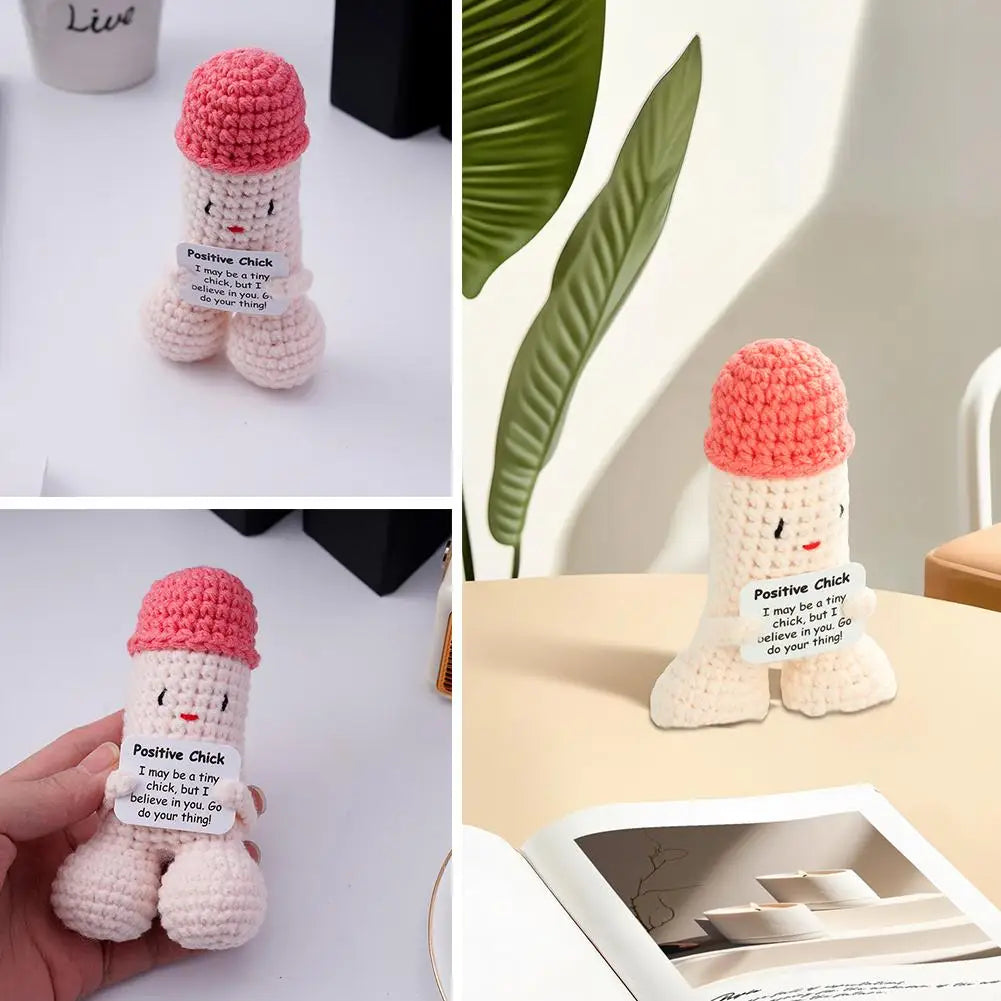 Gifts Mini Funny Handmade Emotional Doll Positive Energy Crochet Doll Decoration Gifts For Friends Boyfriend