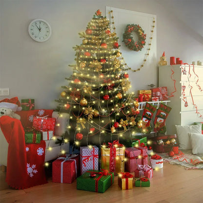 Christmas Tree Lights 8 Modes for 6ft-7ft Christmas Tree, Indoor Outdoor Xmas Decorations 280LED String Lights for Room Bedroom