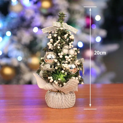 Christmas Decorations Small Artificial Christmas Trees Tabletop Ornaments 2026 Xmas New Year DIY Home Arrangements PE Decors