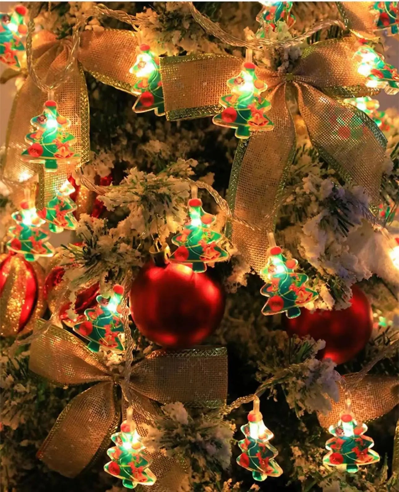 Christmas LED Color Light Strings Snowman Elders Christmas Tree Decorative Lights Scene Party Pendants Ambient Lights