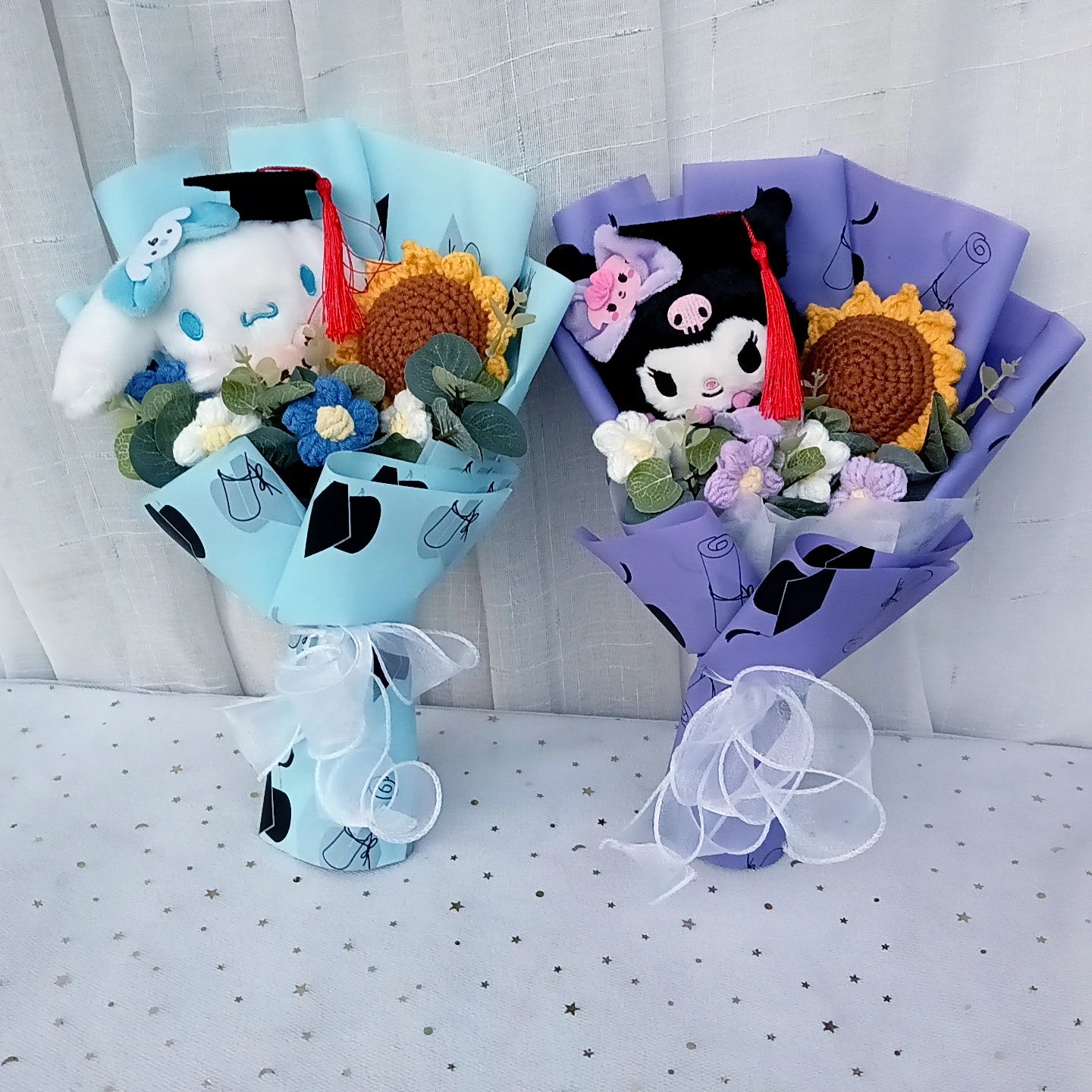 Graduation Gift Kuromi Hello Kitty Bouquet My Melody Cinnamoroll With Sunflower Christmas Valentine's Day Birthday Gift