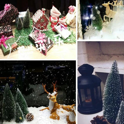 10cm/15cm/20cm/25cm Christmas Trees Dipped in White Cedar Desktop Small Christmas Trees, Christmas Tree Decoration for Christmas