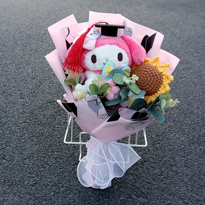 Graduation Gift Kuromi Hello Kitty Bouquet My Melody Cinnamoroll With Sunflower Christmas Valentine's Day Birthday Gift