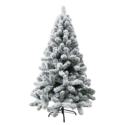 Christmas Tree with Snowy Branches Flocked Xmas Artificial Party Adorn White Ornament