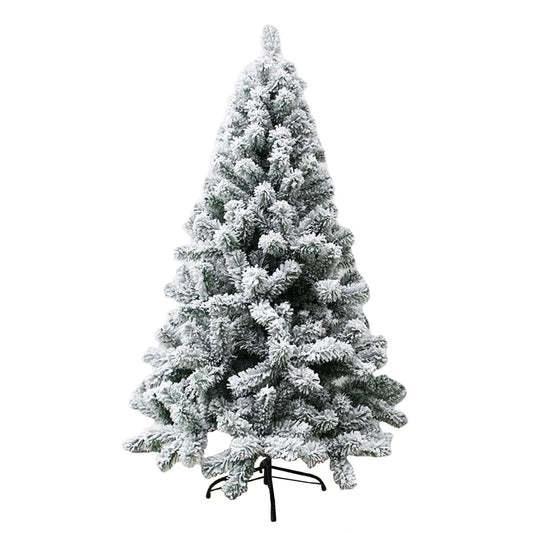 Christmas Tree with Snowy Branches Flocked Xmas Artificial Party Adorn White Ornament