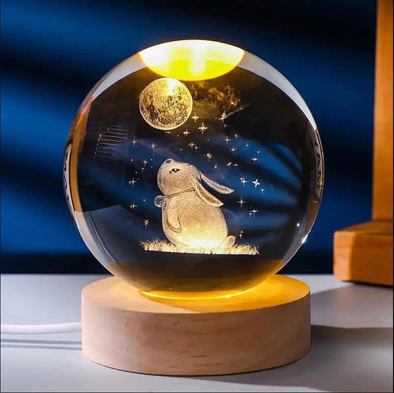 NEW Christmas Birthday Gifts6 Crystal Ball Planet Night Light Laser Solar System Globe Astronomy Festival GiftsDesktopDecoration