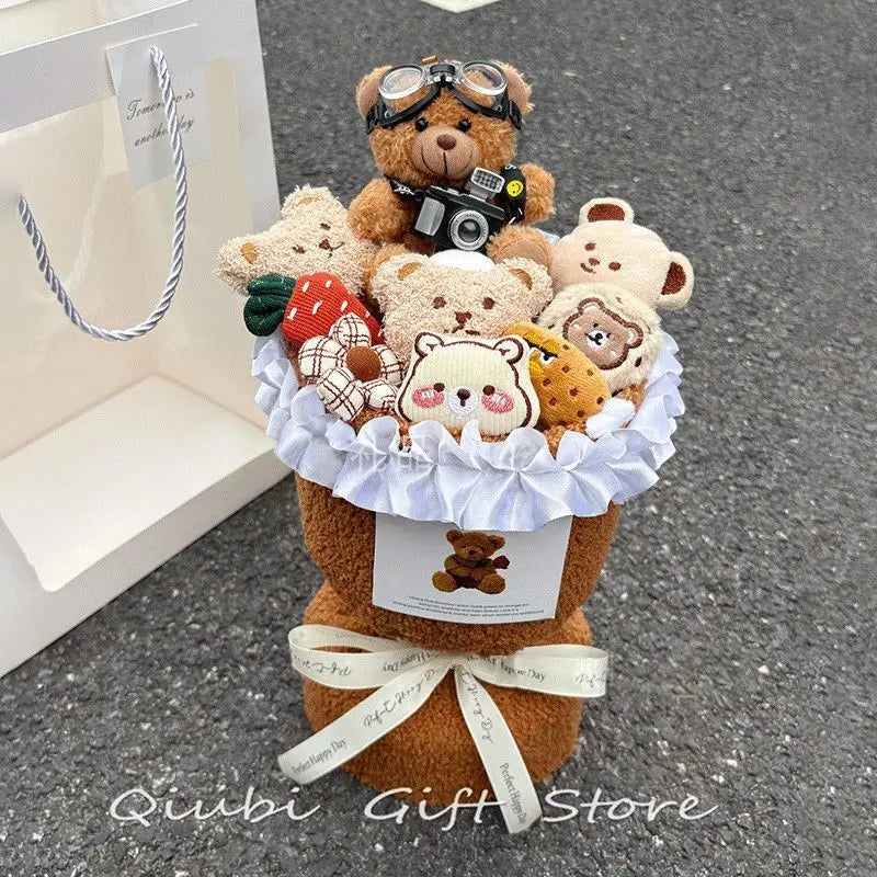 Birthday Gifts for Girlfriend - Cute Doll Bouquet Flowers, Lovely Surprise Present Idea for Her Special Day