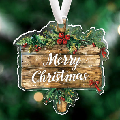 Navidad 2026 New Year Gifts - Christmas Theme Acrylic Hanging Ornaments Art Pendant for Car Home Party Wall Decoration 1PCS