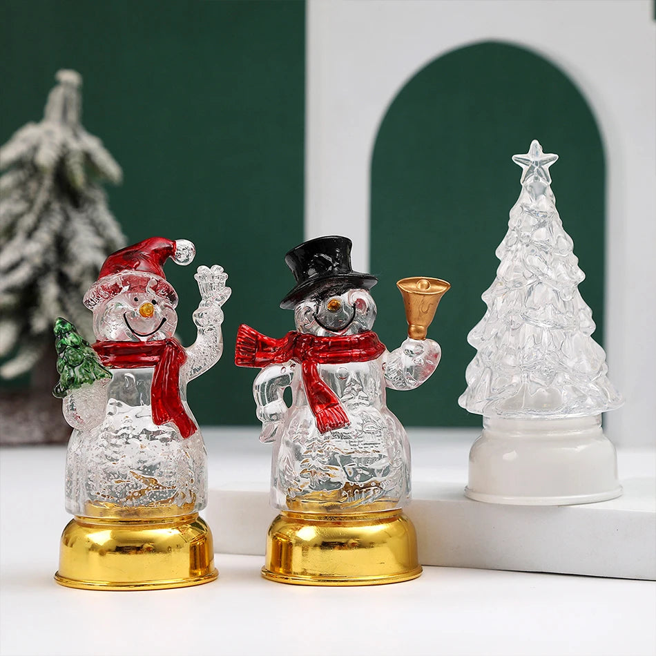 Christmas Decoration Snowman Night Light LED Kids Gift For Bedroom Garden Party Decoration Party Home Office Atmosphere Light
