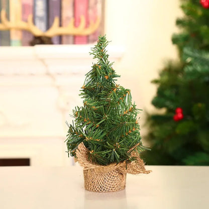 20/30/40CM Christmas Tree Desktop Mini Xmas Trees For Home Decoration Children DIY Handicraft New Year Christmas Ornament Gift